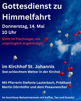 Gottesdienst zu Himmelfahrt