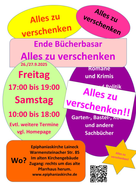 Bücher-Flohmarkt Ende: Verschenken